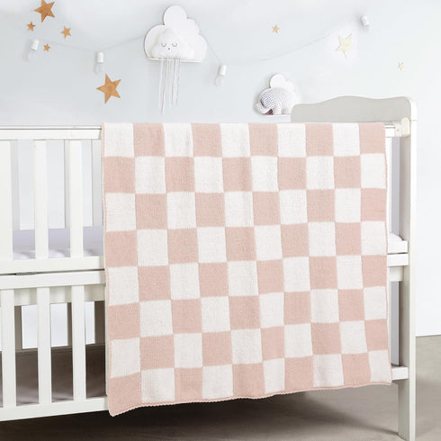 30"X40" Cozy 75X100cm CREVENT Soft Warm Chenille Baby Blanket for Girls Boys, Newborn Essentials for Infant, Baby