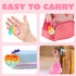 30 Packs 6 JOYIN Valentines Day Gift Cards with Pop Bubble Keychains, Designs Mini Colored Pop, Multi-Shape Stress
