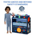 6 Delta Children Space Adventures Design & Store Bin Toy Storage Organizer - Greenguard Gold Certified, Blue