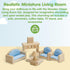 Set PlanToys Living Room Classic for Montessori Inspired Small World Play | Imaginative Storytelling, Social