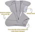 3-6 2-Way 1.0, Sleep Sack Swaddle Baby, Sleepsack Newborn for Months, Swaddle Blanket Bottom with Zipper, Easy
