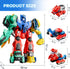 3 4 5 6 7 8 iPlay, iLearn Kids Dinosaur Transforme Robot Toy, Magnetic Construction Trucks Transform into Dinosaurs