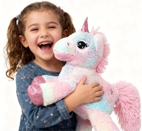 15 inch Small Stuffed Unicorn Animal Purple Rainbow Plush Little Fluffy Gifts for Kids Girls Boys Girlfriend