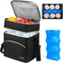 Jaffzora Breastmilk Cooler Bag with Ice Pack, Insulated Baby Bottle Tote Bags Fits
