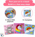 Little Jupiter DIY Pom Pom Art - Makes 3 Art Pieces, Crafts for Kids Age 3-5, Set 2 Unicorn, Rainbow, Cat