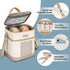 Pack, 6 9 Mancro Breastmilk Cooler Bag with Ice Double Layer Insulated Baby Bottles Bag Fits Bottles Up to Ounces