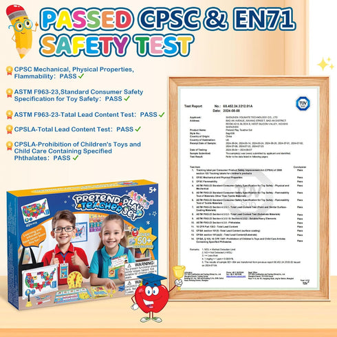 Playset, 5 6 7 8 9 10 11 12 13+ Alritz Pretend Teacher Role Pretend Play Kids School Toys Kit Include Map, Calendar
