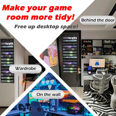 DHRRDE 2 12+1 (12 Playmat Tube for MTG - Portable Hangable Door Organizer with Hooks, Fits for Card Game Storage