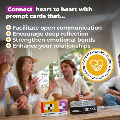 2 i4 200 Heart Heart Conversations | The Neuroleader Deck | Prompt Cards to Develop Deeper Connections | A Card Game