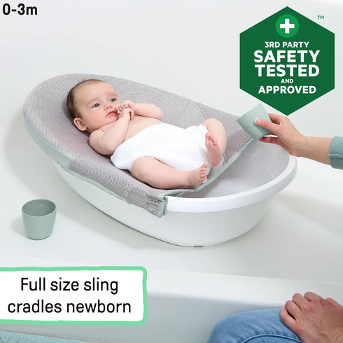 4-in-1 2 0M+ Ingenuity Room to Soak Baby Bath Tub, Newborn to Toddler, Adjustable Full Coverage Sling, Supportive Seat