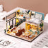 TuKIIE DIY Miniature Dollhouse Kit with Furniture - 1:24 Scale Creative Room Mini Wooden Doll House Accessories
