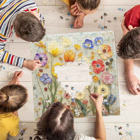 1000 24x24 Inches, Jigsaw Puzzles for Adults Pieces, Colorful Pretty Plant Floral Square Challenging Unique Puzzle