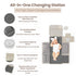 Portable Diaper Changing Pad - Large, Waterproof Travel Changing Pad for Baby with Extra Storage, Wipes Pocket