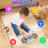 Ansee 2 Busy Board Montessori Toys for Toddlers, Wooden Sensory Toys with LED Light, Switches, Music, Labyrinth, Adjust