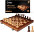 Chess Armory Premium Wooden Chess Set, Portable Board Game with Secure Storage for Kids and Adults