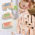 iPlay, iLearn Kid Wooden Building Block Set, Toddler Natural Wood Montessori Learning Toy, Large Hardwood Blocks