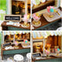 CUTEROOM Miniature House Kit, Tiny Wooden Dollhouse Kit with Dust Cover, DIY Birthday Gift (Dessert Time)
