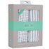 Ely’s & Co. Waterproof Crib Toddler Bed Sheet 2-Pack Set for Baby Boy - 100% Cotton, Misty Blue Stripes