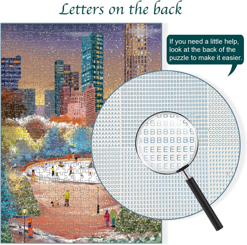 500 Piece Jigsaw Puzzle for Adults, Kids and Teens - Central Park in Winter (Central Park)