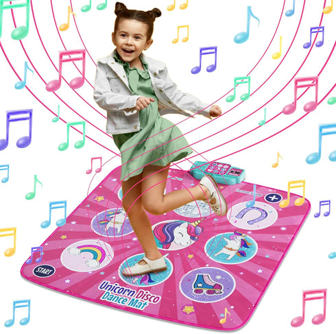 Klevly Unicorn Dance Mat for Kids Ages 6+ | Plays 5 Levels &