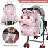 Backpack Diaper Bag for Baby Girl, Multifunction Waterproof Diaper Bag for Mom Dad, Large Pink Floral Baby Diaper Bags