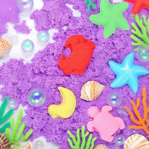 17.6lbs Packaging 8-Color FURWEY Play Sand,Mixed of Sensory Sand,Suitable for Children to Shaping, Squeezing