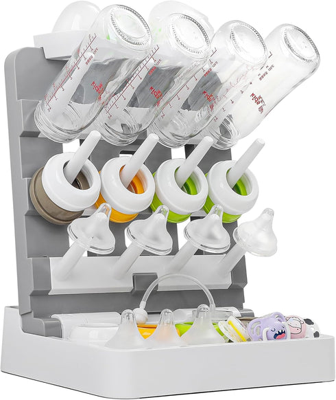 Baby Bottle Drying Rack, Vertical Standing Bottle Drying Rack Holder-Space Saving Baby