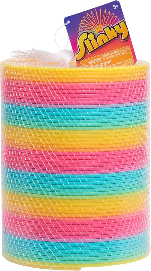 9-inch 7-inch 5 (Pack 2) Slinky Extreme Rainbow, Large Plastic Fidget Toy, Tall, Wide, Retro Spring Toy, Kids Toys