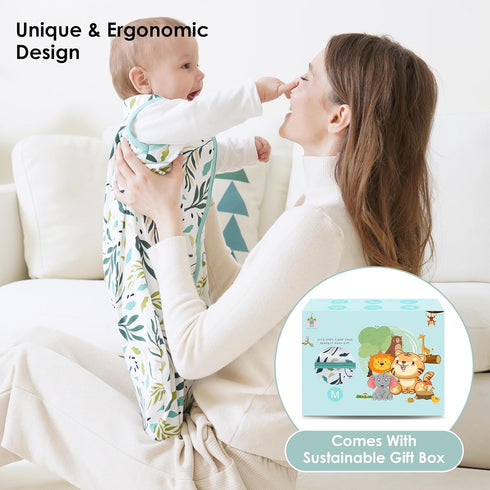 Cute Castle 0-6 100% 2-Way 0.5 (3 Pack Baby Sleep Sack Months - Lightweight Cotton Zipper TOG Infant Wearable Blanket