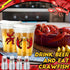 50 Pack 12oz Country Domensi Crawfish Boil Plastic Cups with Straws, Disposable Seafood Party Supplies for Lobster
