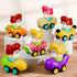 1-3, Set, 18 24 1st 1-2 iPlay, iLearn Press to Go Car Toys for Toddlers Baby Fruit Racing Cars, Infant Play Vehicle