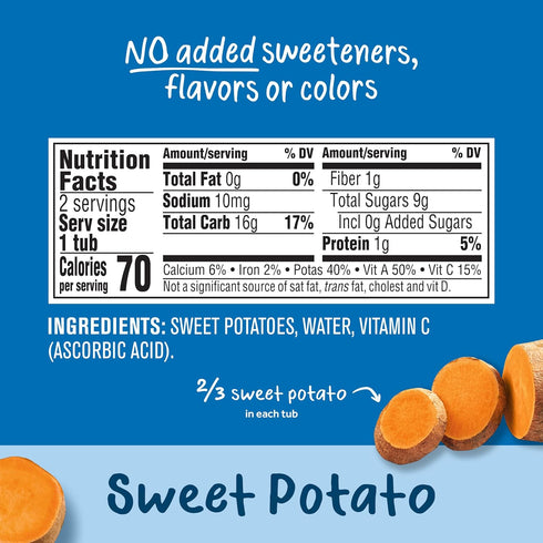 Gerber 2nd Food Baby Food Sweet Potato Puree, Natural & Non-GMO, 4 Ounce Tubs, 2 Count (Pack of 8)