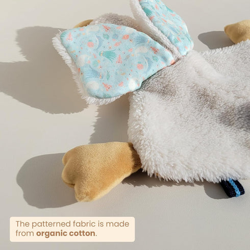 9.8 Inches (Pack 1) Helga The Goose, Pacifier Holder, Security Blanket Lovey, Infant Stuffed Toy, of (Cannoli Cream)