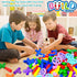 FUBAODA STEM Learning Pipe Tube Toys, 96 Pcs Multicolor Building Blocks Set with Wheels, Spouts & Joints for Kids Ages