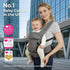 (7-44 lbs), Ergonomic Baby Carrier Newborn to Toddler Lightweight Infant Carrier with Windproof Cover & Bottle Bag