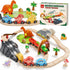 Set Set 2-4, Playset 3 4 5 6 Lehoo Castle Wooden Train - Dinosaur Train for Toddlers Wooden Train Track Railway Toys