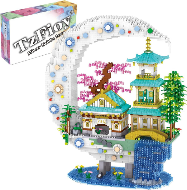 Moon Palace Building Blocks Set, 3661 Pcs Famous Chinese Fable Architecture Educational Toys for Kids and Adults