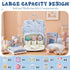 Sunnymove Backpack Backpack Blue Corduroy Floral Diaper Bag for Mom Large Capacity Multifunction Travel for Women, Cute