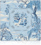 LZYRF Blue and White Chinoiserie Mahjong Mat 31.5 x 31.5 in, Traditional Oriental