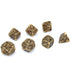 Metal Skull Dice Set, Hollow Multi-Sided Dungeons & Dragons Dice, 7CPS Role-playing Dice Set, Ancient Bronze