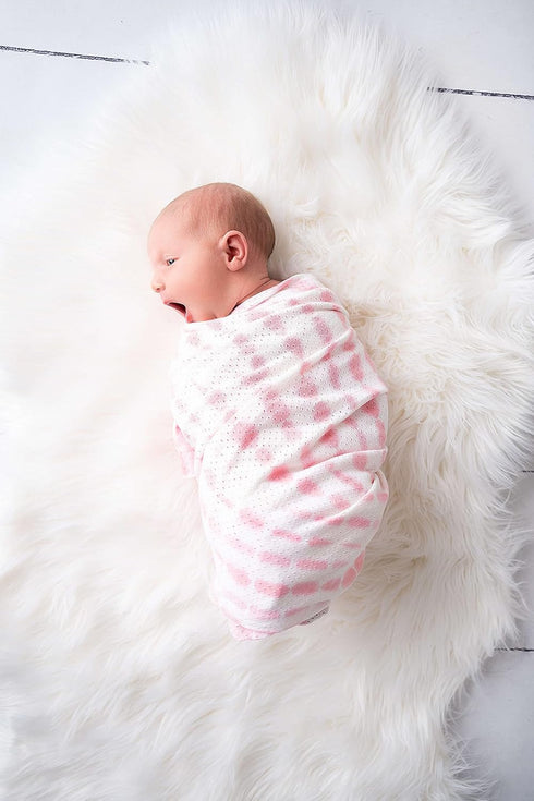 Woombie 44" 44" AirWrap Organic Swaddle - Old Fashioned Receiving Blankets for Babies - Lightweight, Vented Design