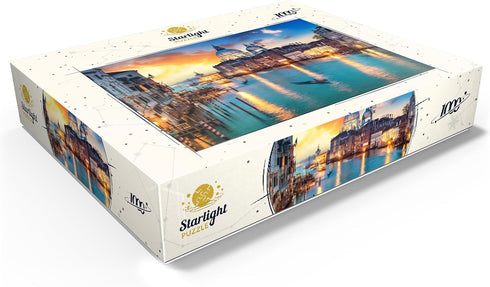 MyPuzzle Grand Canal with Gondola at Sunset Venice Italy, Premium 1000 Piece Jigsaw Puzzle for Adults