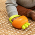 Infantino Handy Dandy Teething Mitt Soft Silicone Teether for Babies, Develops Grasping Skills, Easy to Clean, Orange