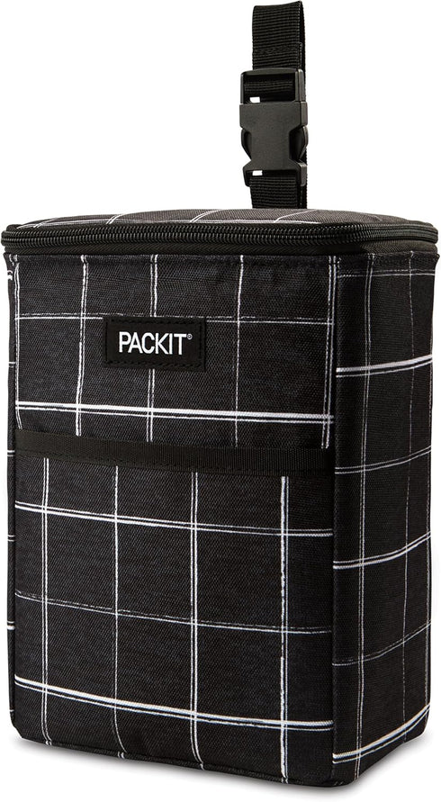 PackIt Freezable Double Bottle Bag, Built with EcoFreeze Technology, Antimicrobial lining, Collapsible, Reusable, Zip