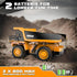 13-Channel 2.4GHz 3+ Remote Control Dump Truck Toy, Rc Construction Vehicles with Metal Bed & Light, RC Truck for Kids