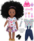 GAGAKU Black Doll for Girls, 14" Black Baby Dolls Set for Toddlers