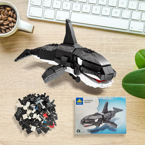 Sets,Ocean 8 9 10 KAZI Orca Toys Building Blocks,Deep Sea Creatures Building Toy Animal Toys for Kids Ages Plus,STEM