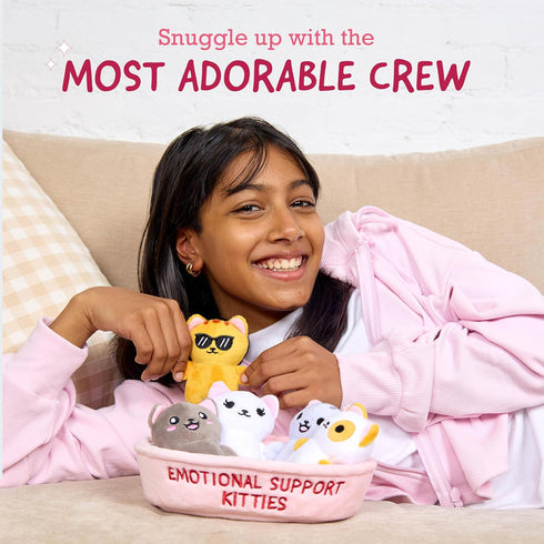 5 WHAT DO YOU MEME? Emotional Support Kitties by Relatable, Cuddly Stuffed Animals and Toys, Squishy Toys and Plushies