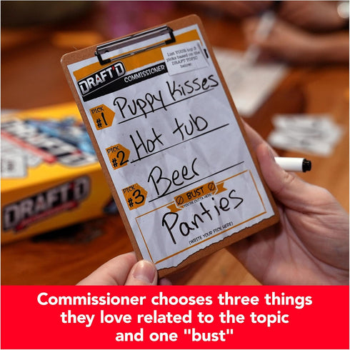 Draft’d - A Drafting Game for Everyone, Party Game for College, Bachelorette, Family Game Night, Ages 14+