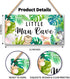 6"x12" -A09 Woodland Nursery Room Decor for Baby Bedroom - Jungle Safari Animal Theme Little Man Cave Sign Wall Decor